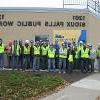 Construction Management Student Organization group photo outside Sioux Falls Public Works Building.